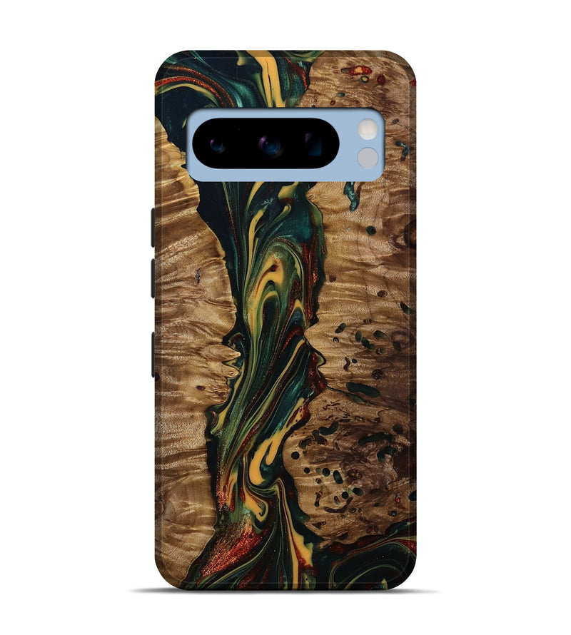 Pixel 8 Pro Wood Live Edge Phone Case - Lisette (Green, 815475)