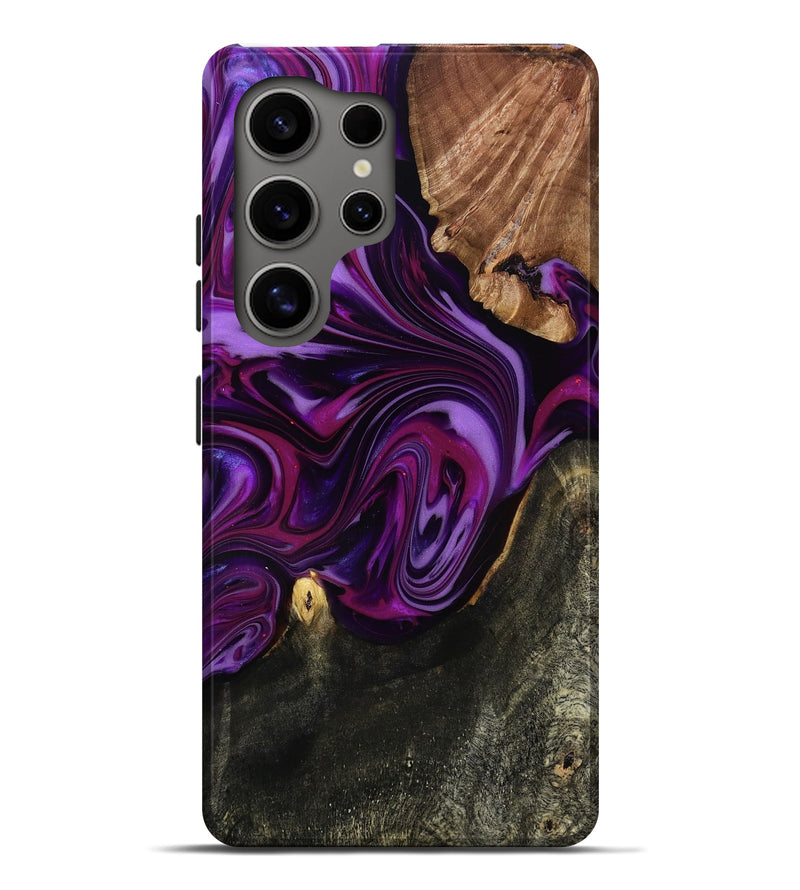 Galaxy S25 Ultra Wood Live Edge Phone Case - Osvaldo (Purple, 815476)
