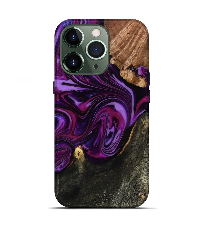 iPhone 13 Pro Wood Live Edge Phone Case - Osvaldo (Purple, 815476)