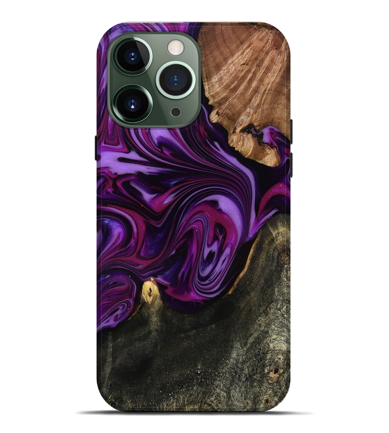 iPhone 13 Pro Max Wood Live Edge Phone Case - Osvaldo (Purple, 815476)