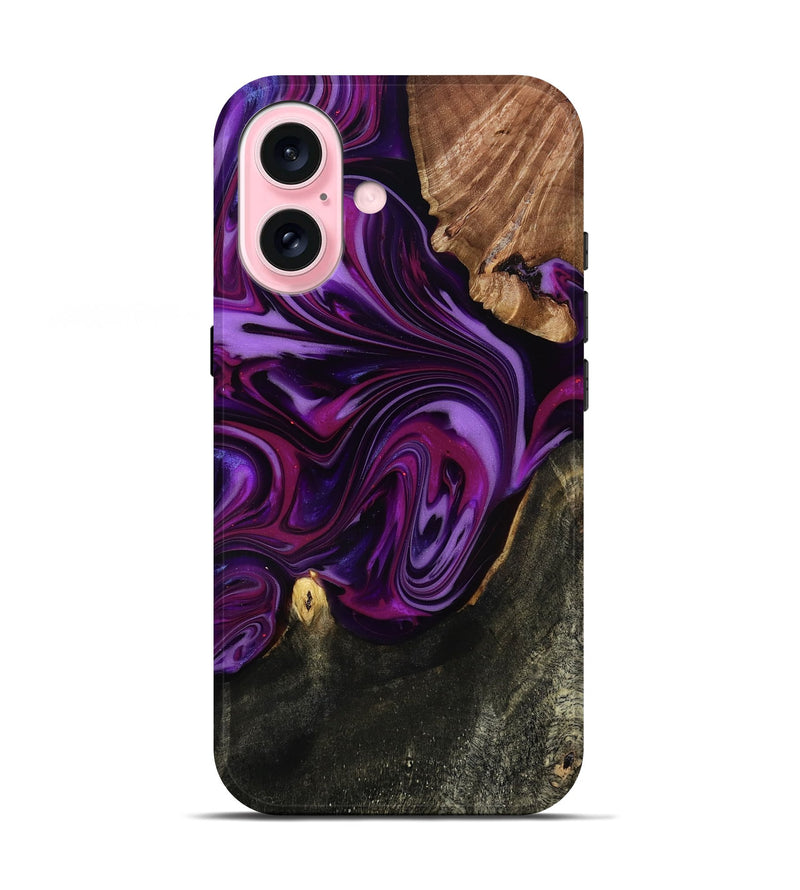 iPhone 17 Wood Live Edge Phone Case - Osvaldo (Purple, 815476)