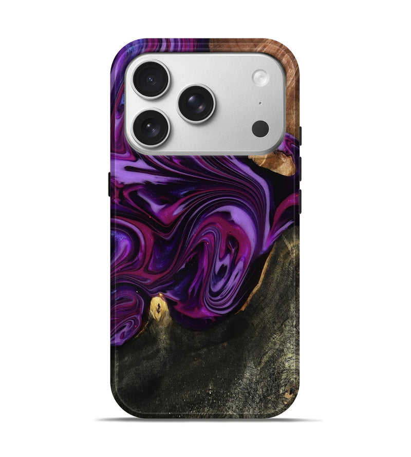 iPhone 17 Pro Wood Live Edge Phone Case - Osvaldo (Purple, 815476)