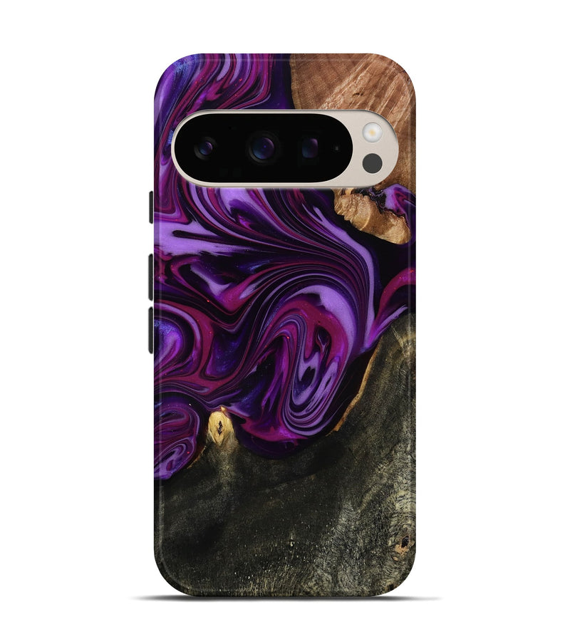 Pixel 10 Pro Wood Live Edge Phone Case - Osvaldo (Purple, 815476)