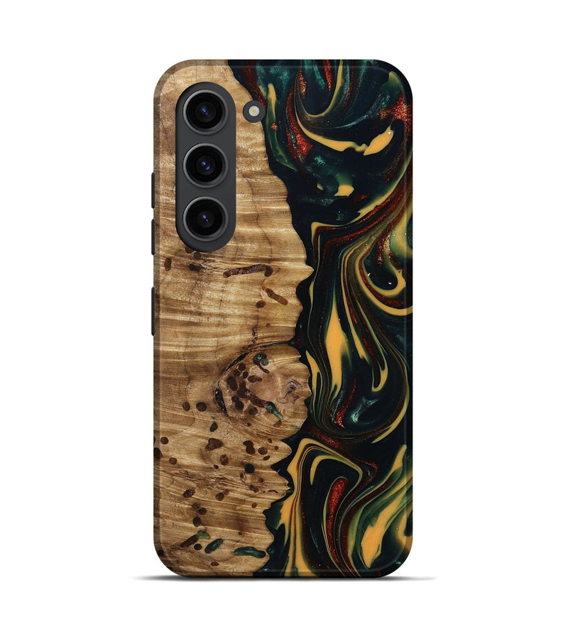 Galaxy S23 Wood Live Edge Phone Case - Darla (Green, 815478)