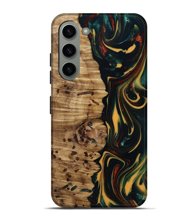 Galaxy S23 Plus Wood Live Edge Phone Case - Darla (Green, 815478)
