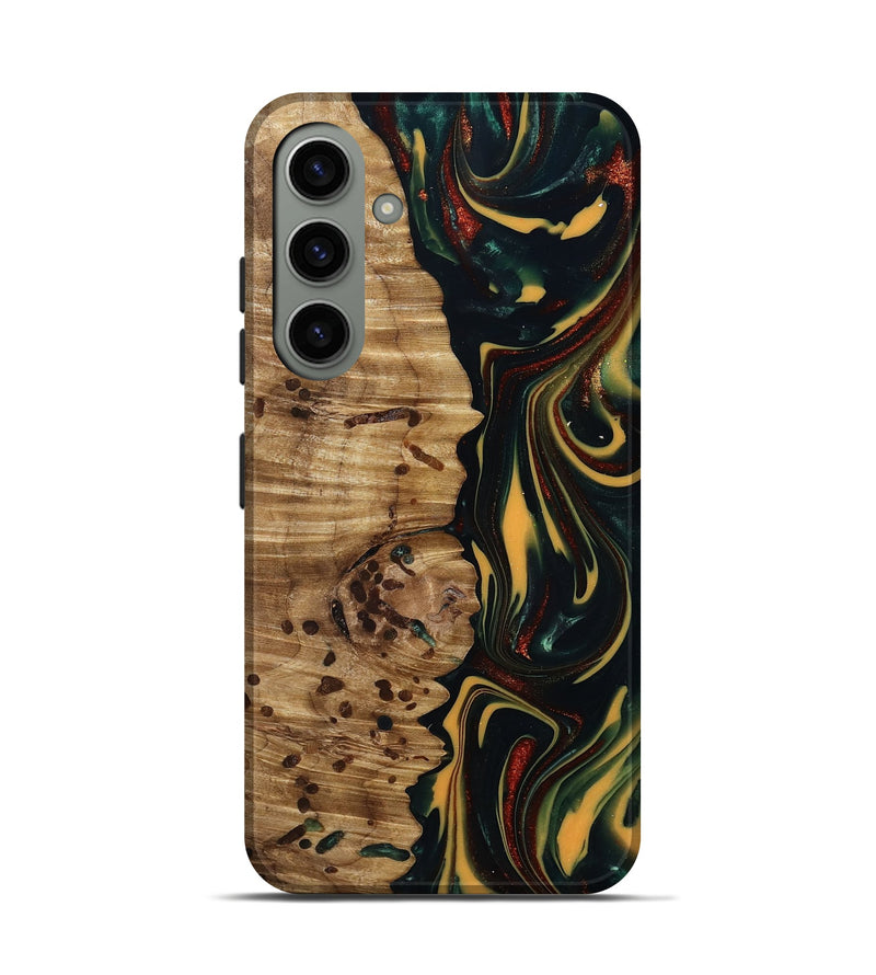 Galaxy S24 Wood Live Edge Phone Case - Darla (Green, 815478)