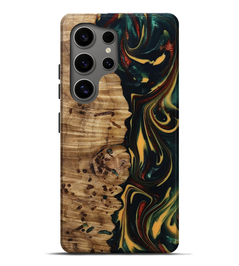 Galaxy S25 Ultra Wood Live Edge Phone Case - Darla (Green, 815478)