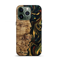 iPhone 13 Pro Wood Live Edge Phone Case - Darla (Green, 815478)