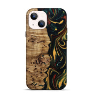 iPhone 14 Wood Live Edge Phone Case - Darla (Green, 815478)