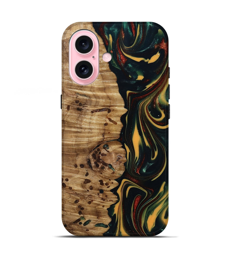 iPhone 17 Wood Live Edge Phone Case - Darla (Green, 815478)