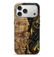 iPhone 17 Pro Max Wood Live Edge Phone Case - Darla (Green, 815478)