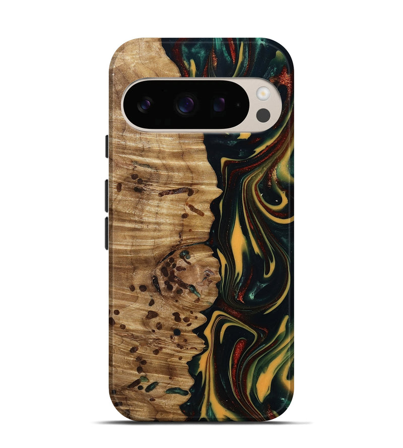 Pixel 10 Wood Live Edge Phone Case - Darla (Green, 815478)