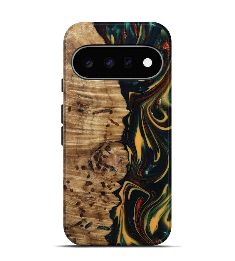 Pixel 11 Wood Live Edge Phone Case - Darla (Green, 815478)