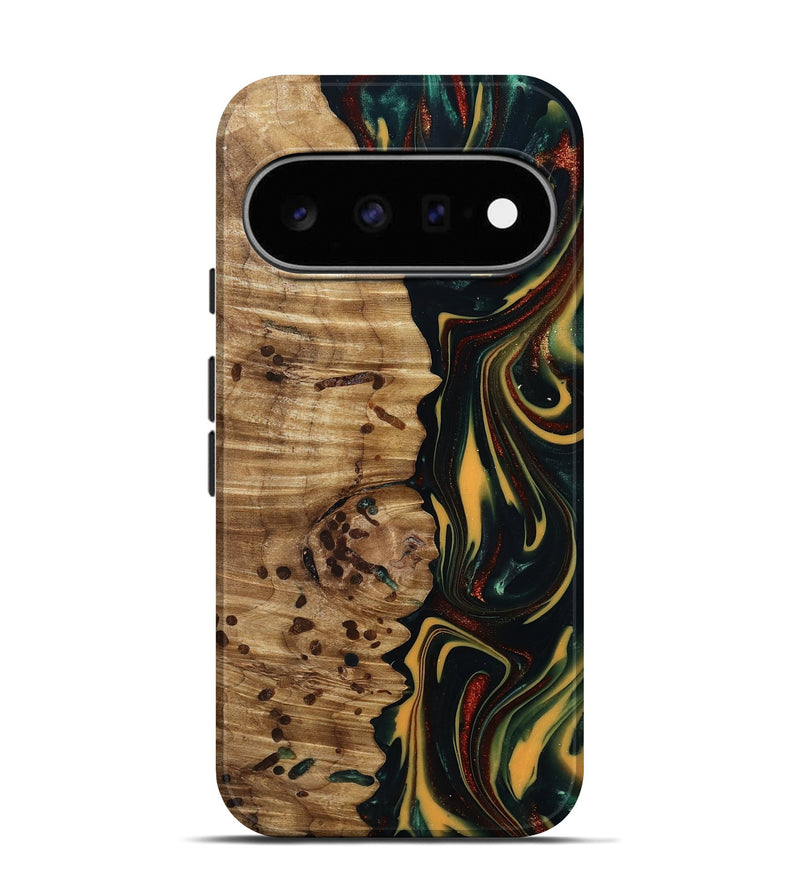 Pixel 11 Pro Wood Live Edge Phone Case - Darla (Green, 815478)