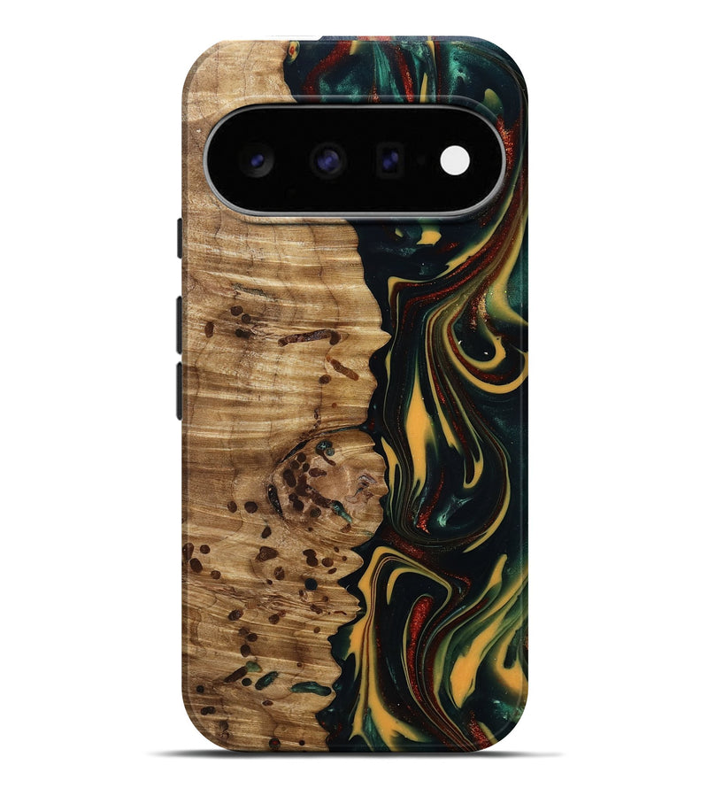 Pixel 11 Pro XL Wood Live Edge Phone Case - Darla (Green, 815478)