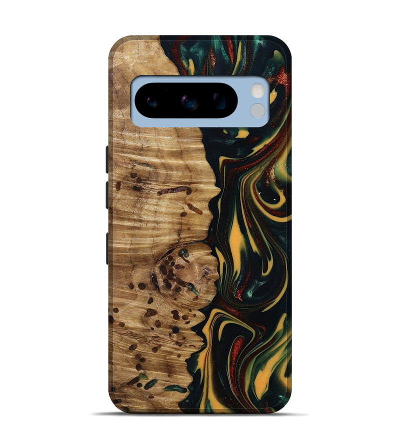 Pixel 8 Pro Wood Live Edge Phone Case - Darla (Green, 815478)
