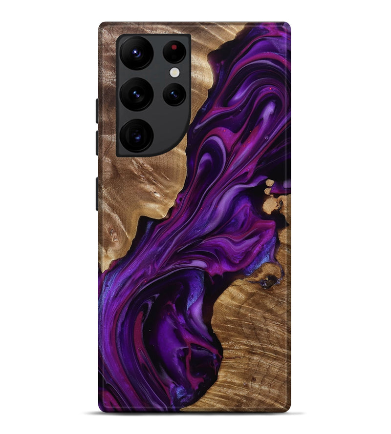 Galaxy S22 Ultra Wood Live Edge Phone Case - Tennie (Purple, 815484)