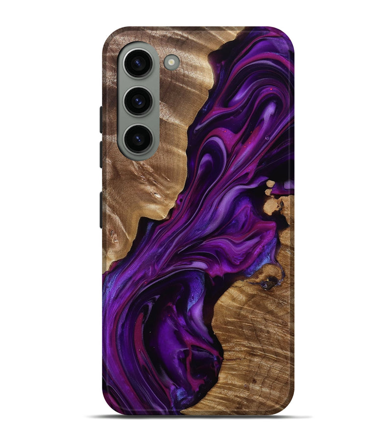 Galaxy S23 Plus Wood Live Edge Phone Case - Tennie (Purple, 815484)