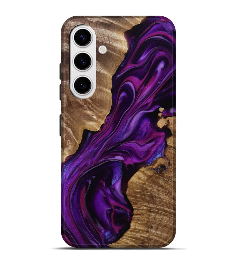 Galaxy S25 Plus Wood Live Edge Phone Case - Tennie (Purple, 815484)