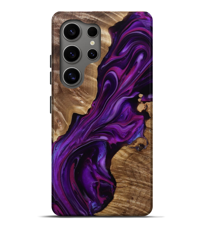 Galaxy S25 Ultra Wood Live Edge Phone Case - Tennie (Purple, 815484)