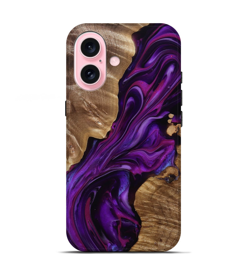 iPhone 17 Wood Live Edge Phone Case - Tennie (Purple, 815484)