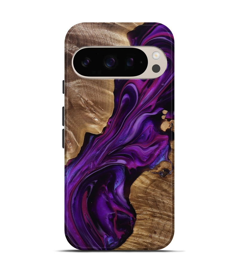 Pixel 10 Pro Wood Live Edge Phone Case - Tennie (Purple, 815484)