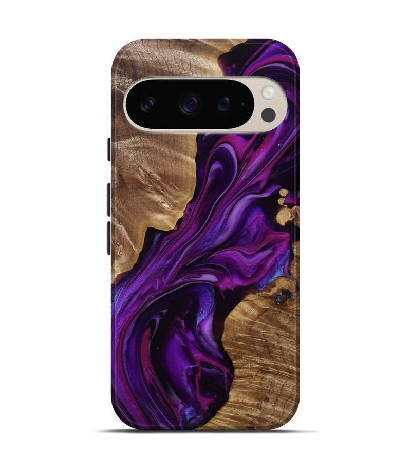 Pixel 9 Wood Live Edge Phone Case - Tennie (Purple, 815484)