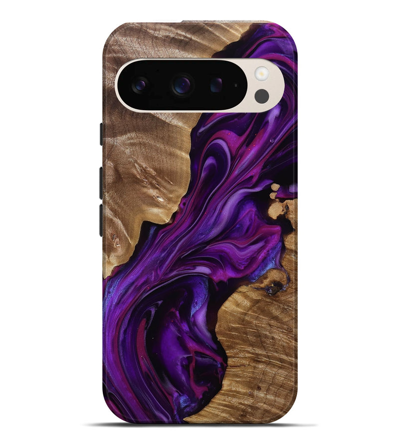 Pixel 9 Pro XL Wood Live Edge Phone Case - Tennie (Purple, 815484)