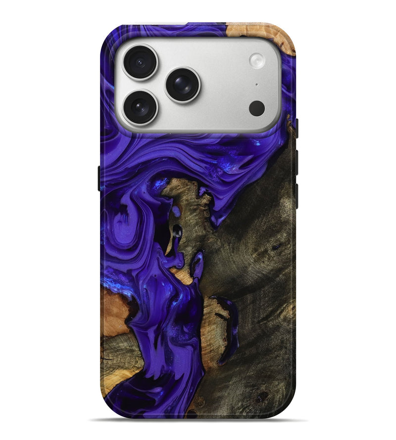 iPhone 17 Pro Max Wood Live Edge Phone Case - Roxane (Purple, 815485)