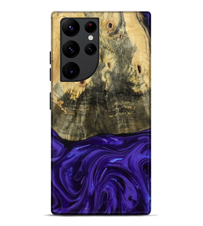 Galaxy S22 Ultra Wood Live Edge Phone Case - Donavan (Purple, 815486)