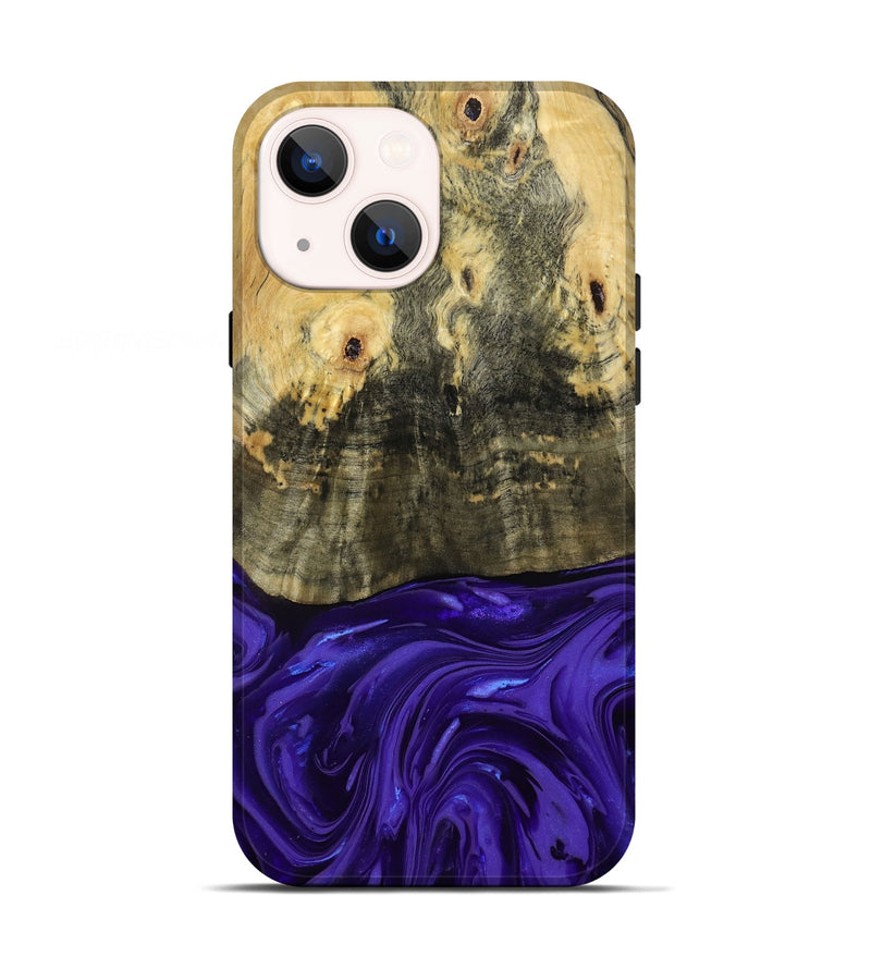 iPhone 13 Wood Live Edge Phone Case - Donavan (Purple, 815486)