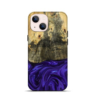 iPhone 13 mini Wood Live Edge Phone Case - Donavan (Purple, 815486)