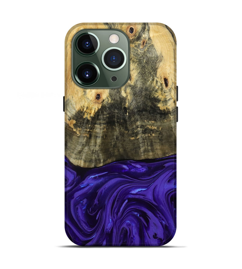 iPhone 13 Pro Wood Live Edge Phone Case - Donavan (Purple, 815486)