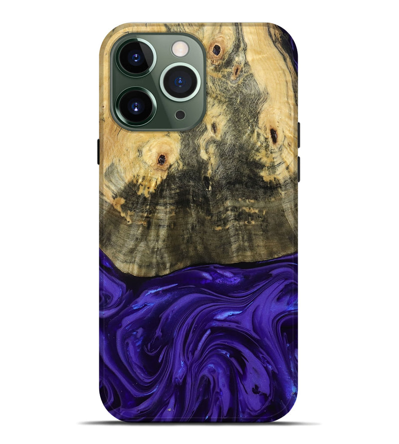 iPhone 13 Pro Max Wood Live Edge Phone Case - Donavan (Purple, 815486)