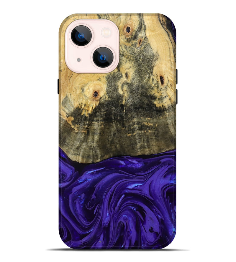 iPhone 14 Plus Wood Live Edge Phone Case - Donavan (Purple, 815486)