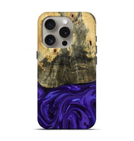 iPhone 16 Pro Wood Live Edge Phone Case - Donavan (Purple, 815486)