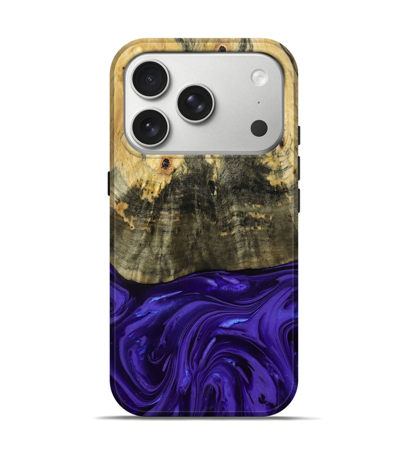 iPhone 17 Pro Wood Live Edge Phone Case - Donavan (Purple, 815486)