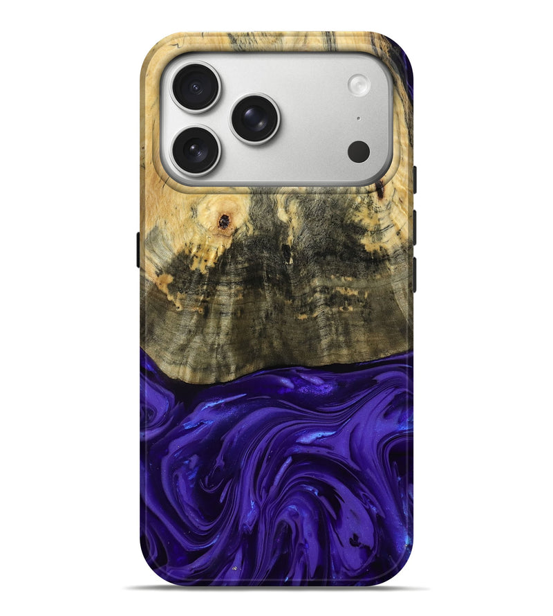 iPhone 17 Pro Max Wood Live Edge Phone Case - Donavan (Purple, 815486)
