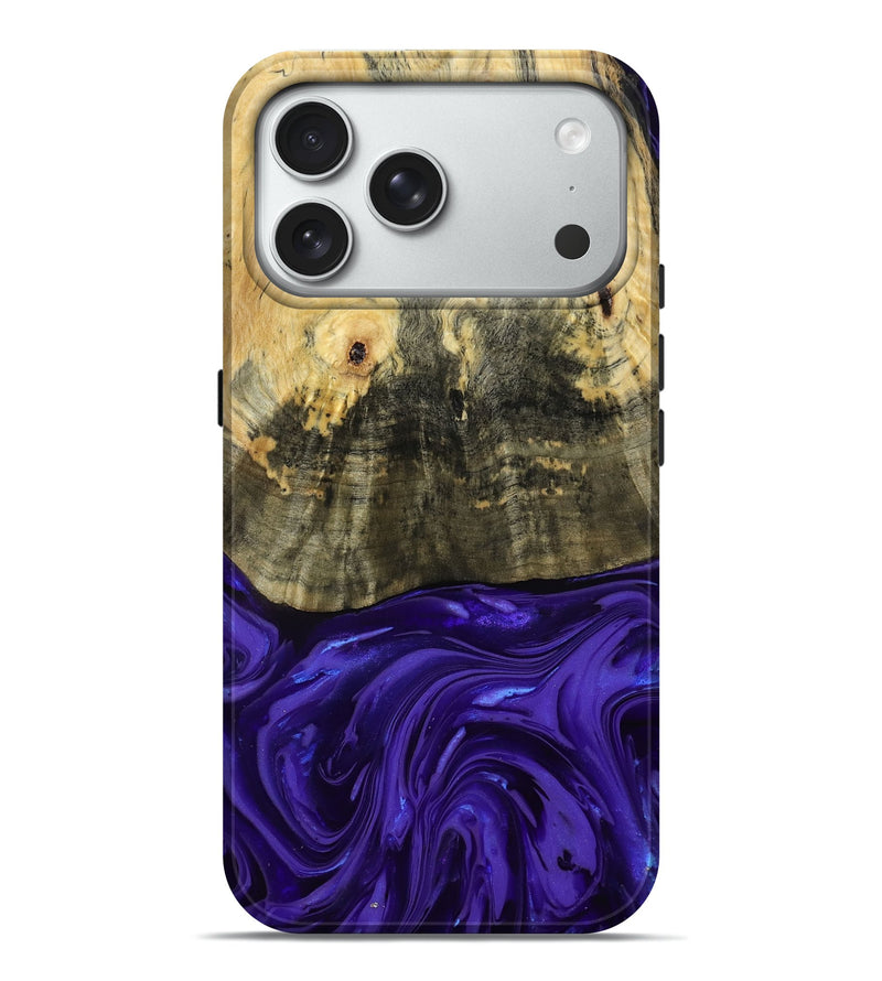 iPhone 18 Pro Max Wood Live Edge Phone Case - Donavan (Purple, 815486)