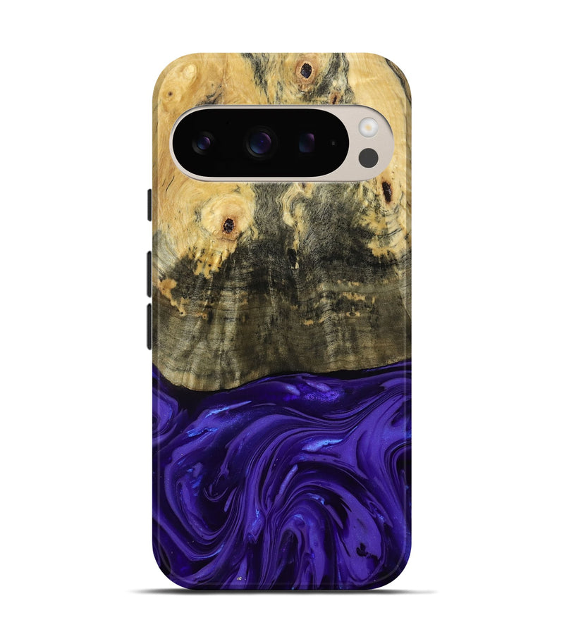 Pixel 9 Pro Wood Live Edge Phone Case - Donavan (Purple, 815486)