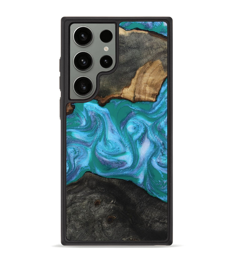 Galaxy S23 Ultra Wood Phone Case - Nya (Blue, 815492)