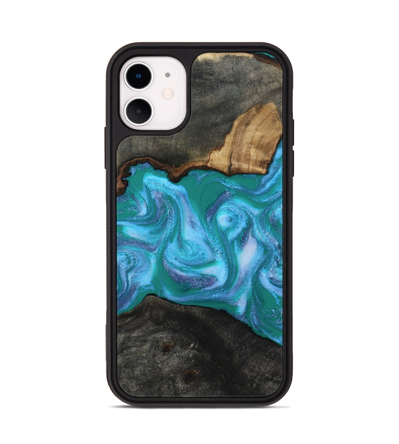 iPhone 11 Wood Phone Case - Nya (Blue, 815492)