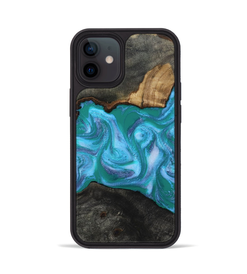 iPhone 12 Wood Phone Case - Nya (Blue, 815492)