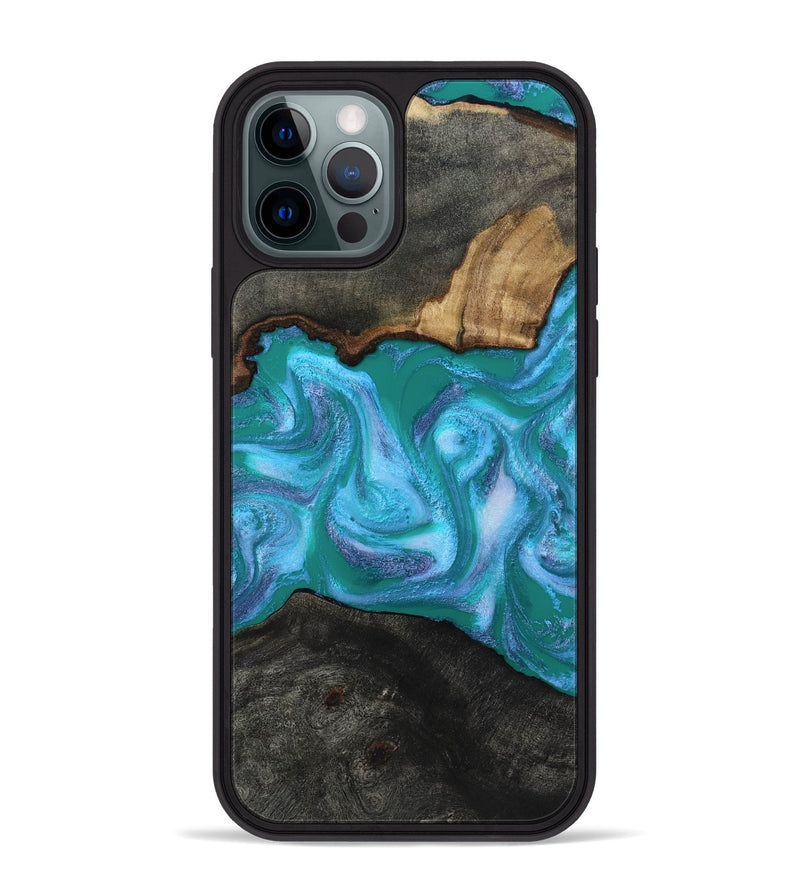 iPhone 12 Pro Max Wood Phone Case - Nya (Blue, 815492)