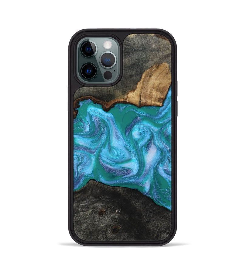 iPhone 12 Pro Wood Phone Case - Nya (Blue, 815492)