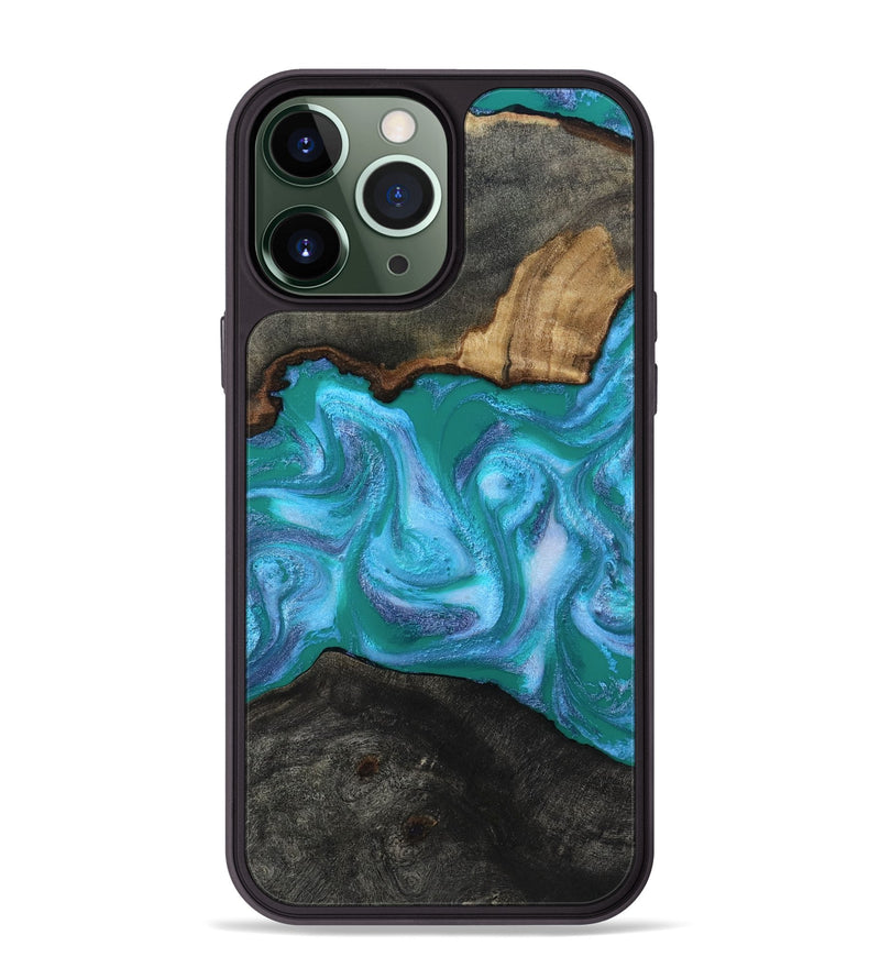 iPhone 13 Pro Max Wood Phone Case - Nya (Blue, 815492)