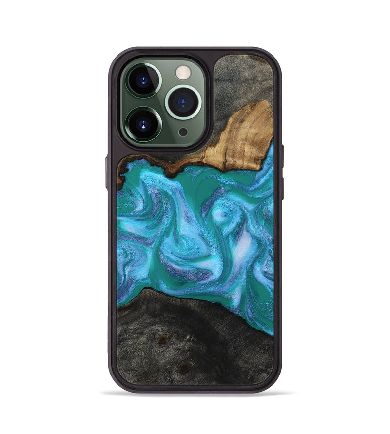 iPhone 13 Pro Wood Phone Case - Nya (Blue, 815492)