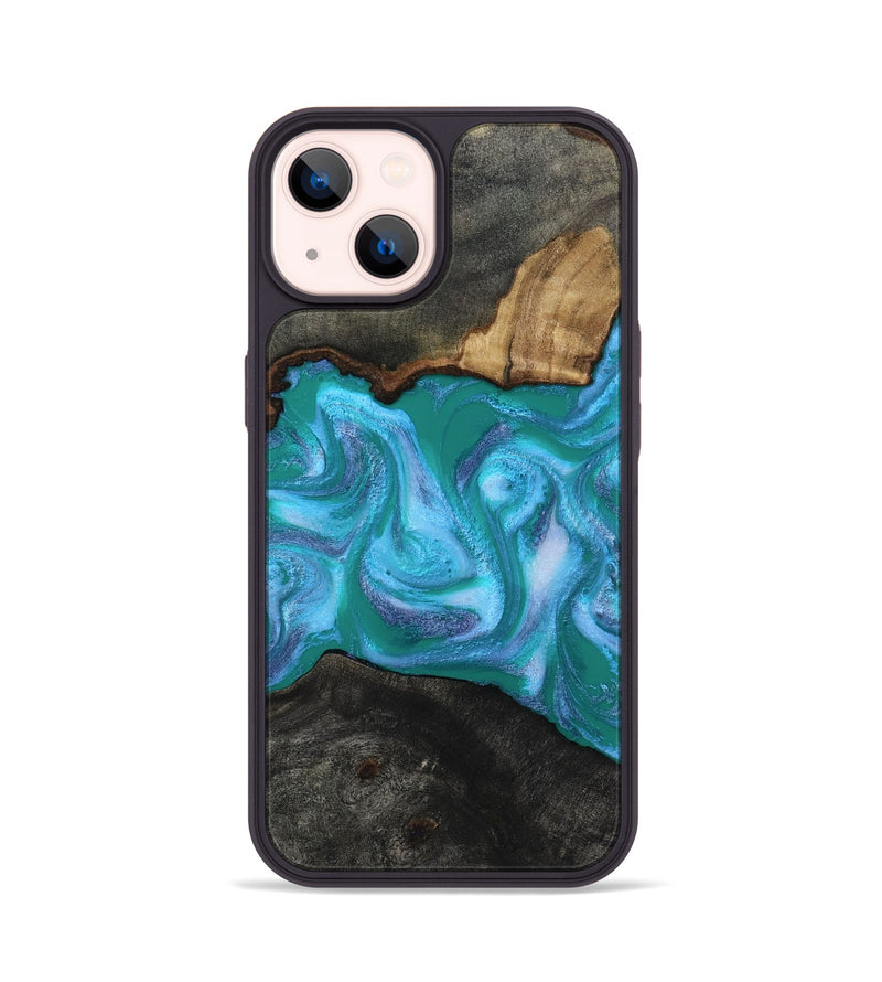 iPhone 14 Wood Phone Case - Nya (Blue, 815492)