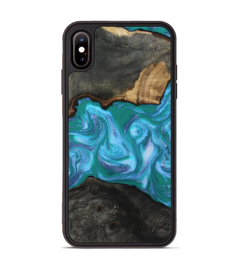 iPhone Xs Max Wood Phone Case - Nya (Blue, 815492)