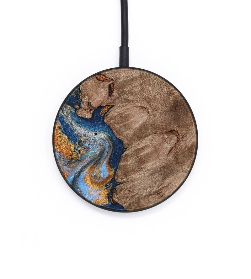 Circle Wood Wireless Charger - Marvel (Teal & Gold, 815499)